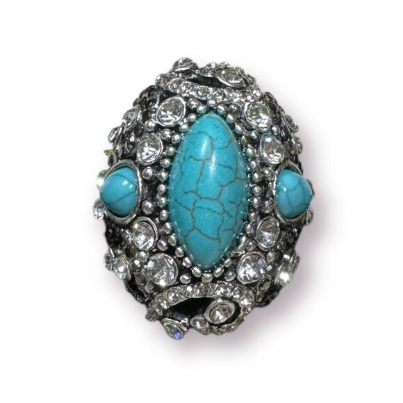 Jewelry - Elegant Turquoise Antique Ring Vintage‎ Size 7 BNWT Vintage